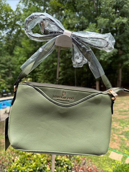 London Fog Handbags - London Fog Bella Pebble Leather Crossbody Bag
Olive NWT